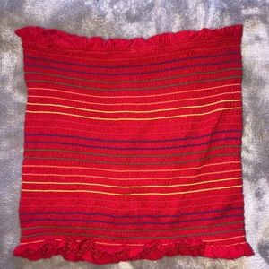 rainbow ribbed rube top